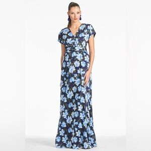 Sachin And Babi New Leah Gown In Ocean Blue Magnolia Size 22W